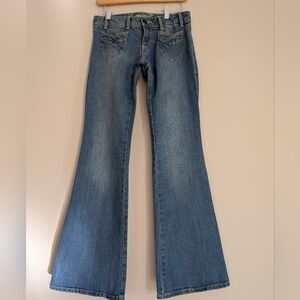 Vintage American Eagle Flare 'Live your Life' Jeans Size 2